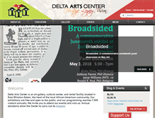 Tablet Screenshot of deltaartscenter.org